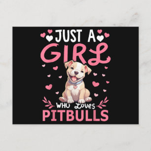 Pitbull Hund Mädchen Frauen nur ein Mädchen, die L Begleitkarte