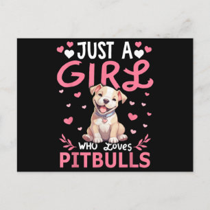 Pitbull Hund Mädchen Frauen nur ein Mädchen, die L Feiertagspostkarte
