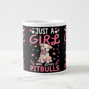 Pitbull Hund Mädchen Frauen nur ein Mädchen, die L Jumbo-Tasse