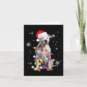 Pitbull Hund Merry Dogmas Weihnachtsfeiertag Karte