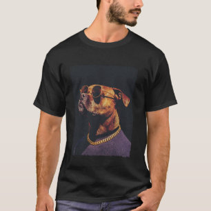 Pitbull-Hund mit Sonnenbrille T-Shirt