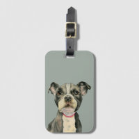 Pitbull-Hund mit Welpen mustert Aquarell-Malerei