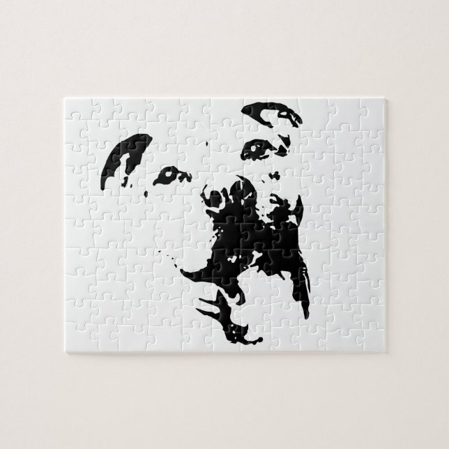 Pitbull Hund Puzzle (Horizontal)