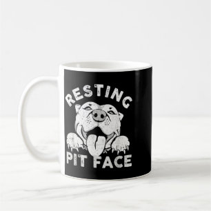 Pitbull-Hund ruht Pit Gesicht Sarkastischer Humor Kaffeetasse