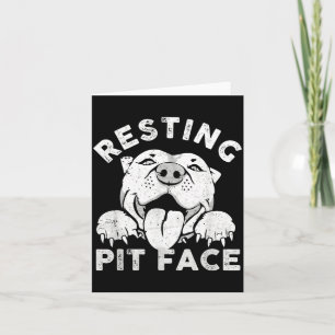 Pitbull-Hund ruht Pit-Gesicht sarkastischer Humor Karte