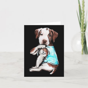 Pitbull Hund Tattoo I Liebe Mama Mütter Tag Lover Karte