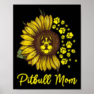 Pitbull Hund Tattoo I Liebe Mama Tattooot Lover Mo Poster