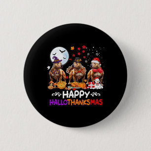Pitbull Hund Weihnachten Happy Hallothankmas Thank Button