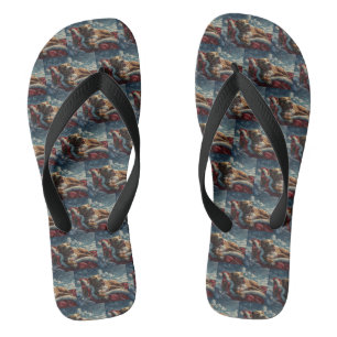 Pitbull-Hund Weihnachtsfest Flip Flops