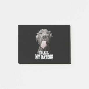 Pitbull Hund zu all meinen Hasen Post-it Klebezettel