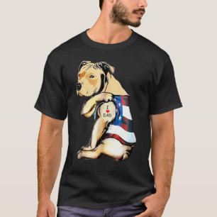 Pitbull-Hunde-Tattoo für Männer Ich liebt Papa T-Shirt