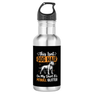 Pitbull-Hundehaar Glitter Lustiger Hund Edelstahlflasche