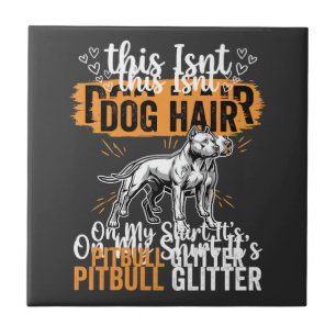 Pitbull-Hundehaar Glitter Lustiger Hund Fliese