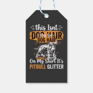 Pitbull-Hundehaar Glitter Lustiger Hund Geschenkanhänger