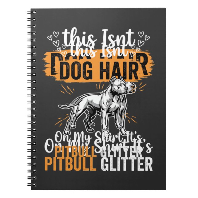 Pitbull-Hundehaar Glitter Lustiger Hund Notizblock (Vorderseite)