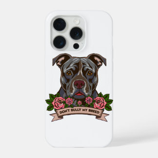 Pitbull-Hundepapa Rettet meine Rasse nicht Mobben iPhone 15 Pro Hülle