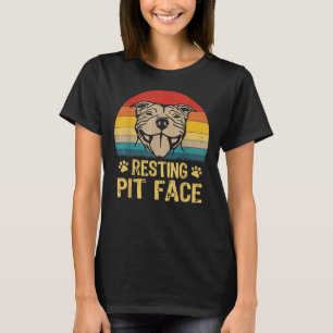 Pitbull Hundeschlittengesicht T-Shirt