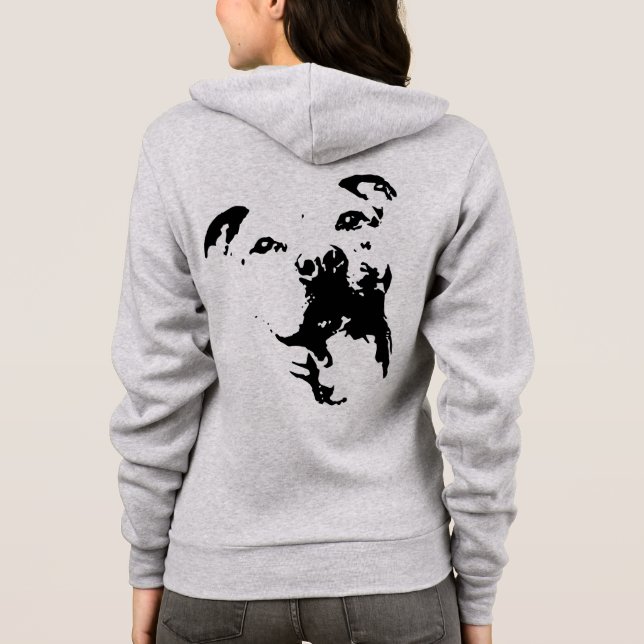 Pitbull HundeSweatshirt Hoodie (Rückseite)