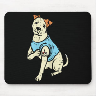 Pitbull I Liebe Mama Tattoo Pittie Dog Lover Eigen Mousepad