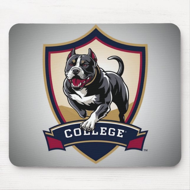 Pitbull im College: Logo Mousepad (Vorne)