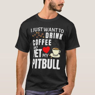 Pitbull Kaffee T-Shirt