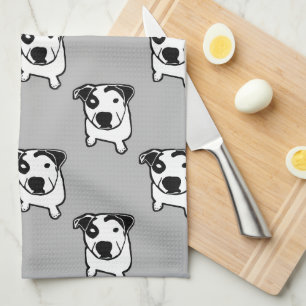 Pitbull-Knochen-Grafik Geschirrtuch