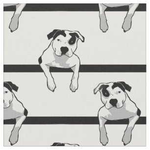 Pitbull-Knochen-Grafik Stoff