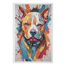 Pitbull Künstlicher Leinwanddruck