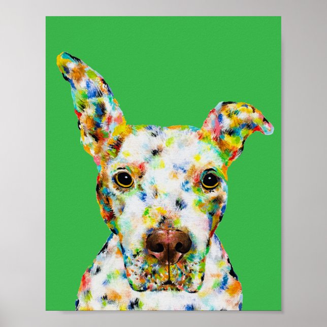 Pitbull-Kunstposter Poster (Vorne)