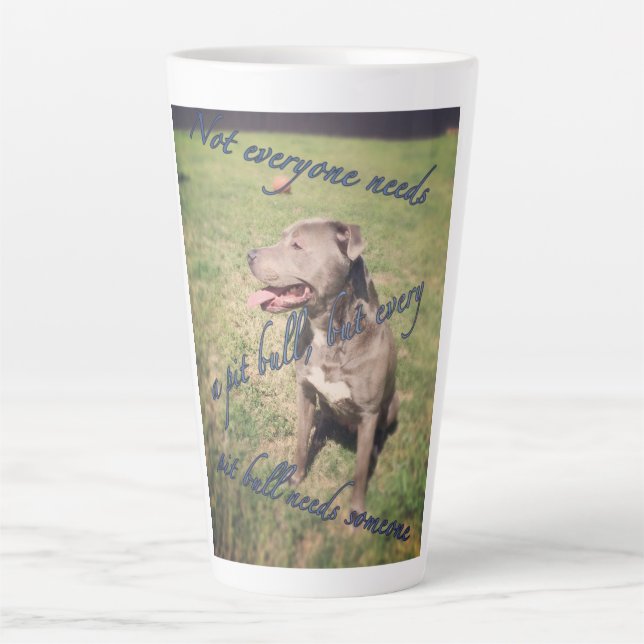 Pitbull Latte Tasse (Vorderseite)