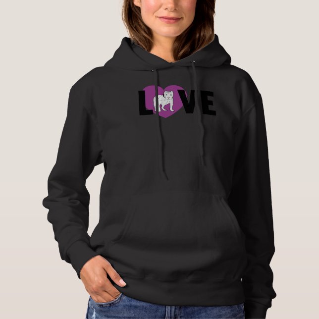 Pitbull-Liebe Angepasst Hoodie (Vorderseite)