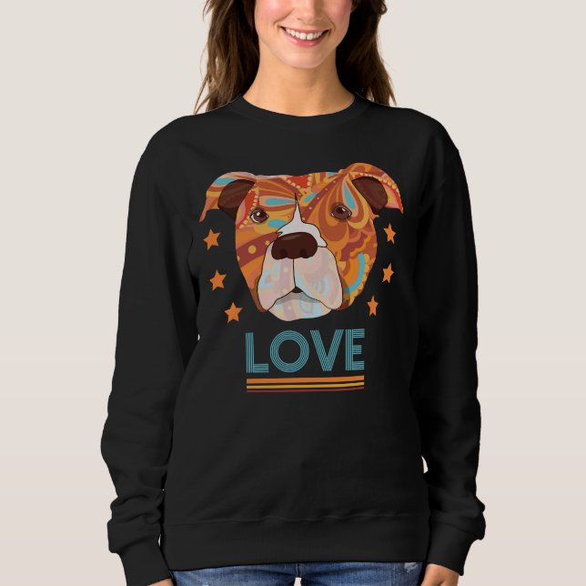 Pitbull Liebe Classic Sweatshirt (Vorderseite)
