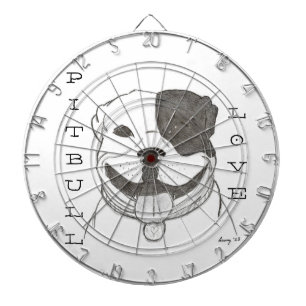 Pitbull Liebe Dartboard Dartscheibe