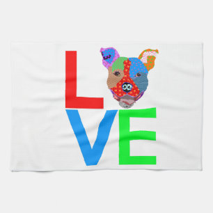 Pitbull Liebe Handtuch