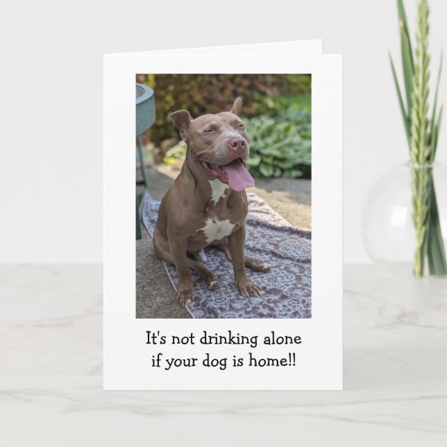 Pitbull Liebe Lustig Karte (Vorderseite)