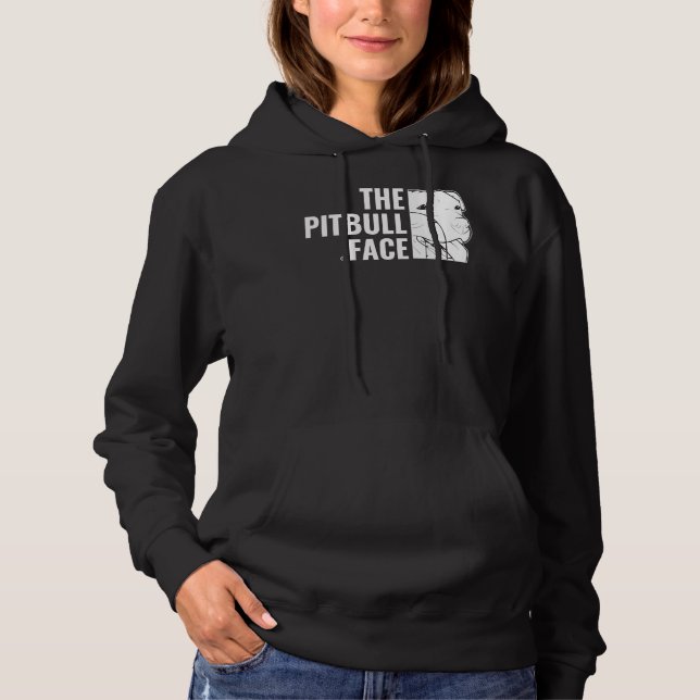 Pitbull-Liebe Pitbull-Gesicht Hundehund-Tier Leber Hoodie (Vorderseite)
