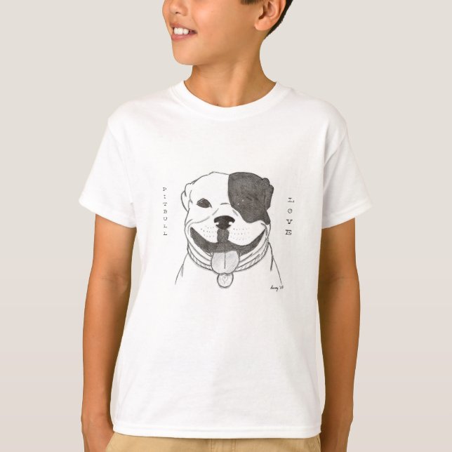 Pitbull Liebe Shirts (Vorderseite)