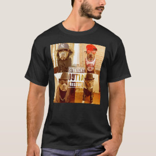 Pitbull Liebe Straight Outta Rescue Funny Pit Bull T-Shirt