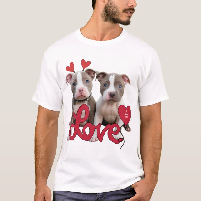 Pitbull-Liebe T-Shirt (Vorderseite)