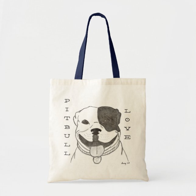 Pitbull Liebe-Taschen-Tasche Tragetasche (Vorne)