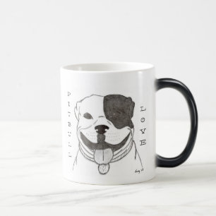Pitbull-Liebe-Tasse Verwandlungstasse