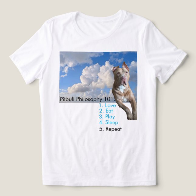 Pitbull-Liebe Tri-Blend Shirt (Design Vorderseite)