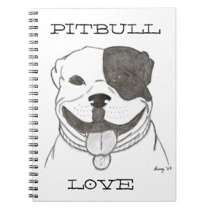 Pitbull-Liebesnotizbuch Notizblock