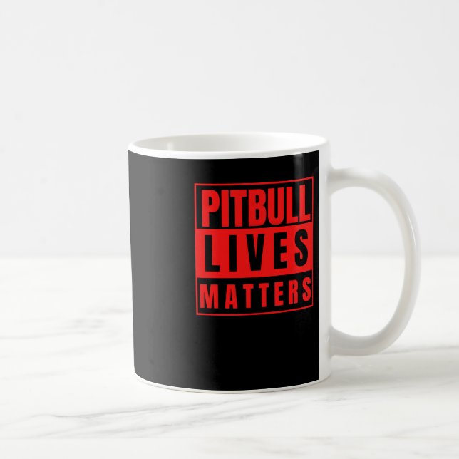 Pitbull Lives - Pitbull Stuff Dog Lover Sticker Kaffeetasse (Rechts)