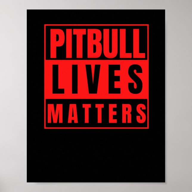Pitbull Lives - Pitbull Stuff Dog Lover Sticker Poster (Vorne)