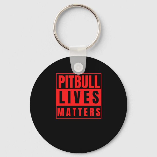 Pitbull Lives - Pitbull Stuff Dog Lover Sticker Schlüsselanhänger (Vorderseite)