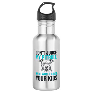 Pitbull Lustiges Zitat Vintage Gravur Hund Design_ Edelstahlflasche