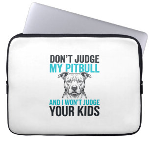 Pitbull Lustiges Zitat Vintage Gravur Hund Design_ Laptopschutzhülle