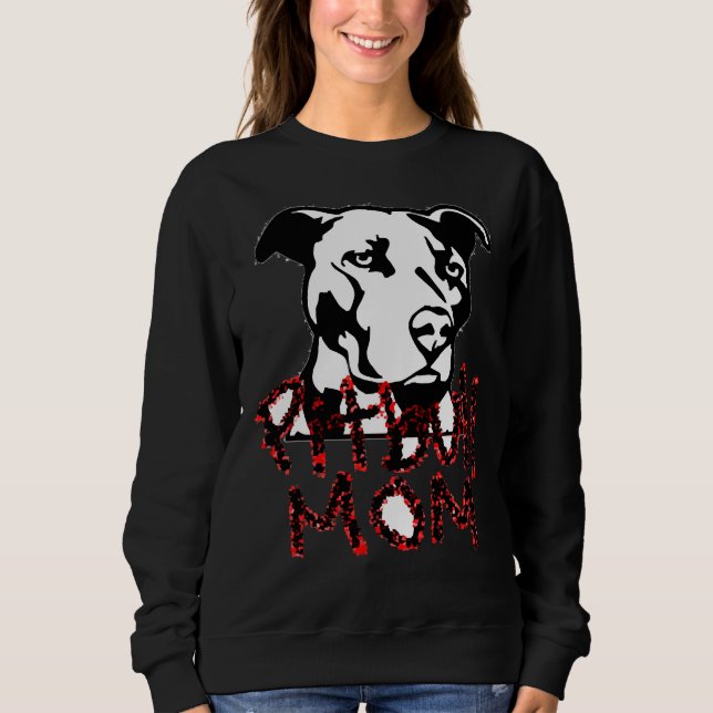 Pitbull-Mama 337 Sweatshirt (Vorderseite)
