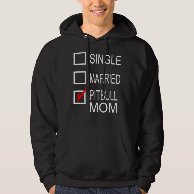 Pitbull Mama Design 83 Hoodie (Vorderseite)
